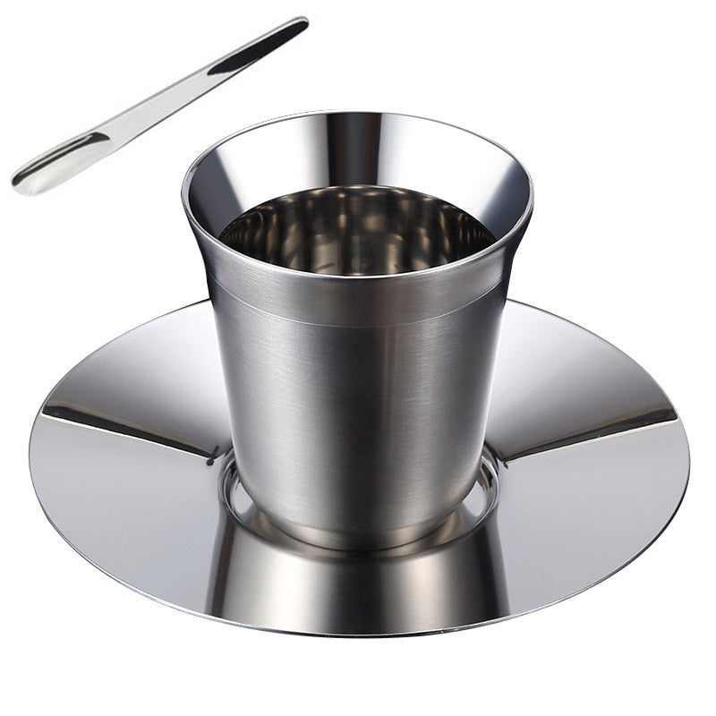 Stainless Steel Espresso Cup Set