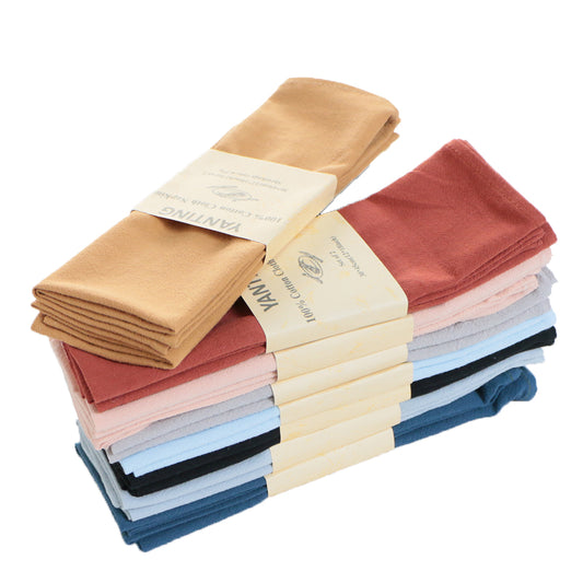 Cotton Square Napkins Set (12 Pcs)