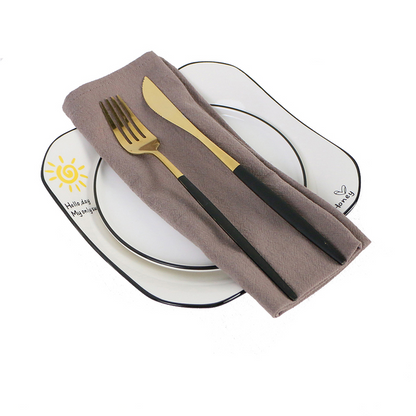 Cotton Square Napkins Set (12 Pcs)