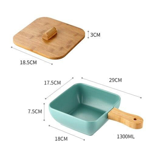 Ceramic Dish With Lid Marc (4 Colors)