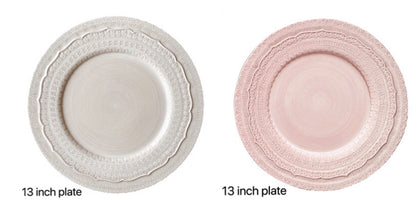 Hand Painted Lace Ceramic Plate Nigu (2 Colors)